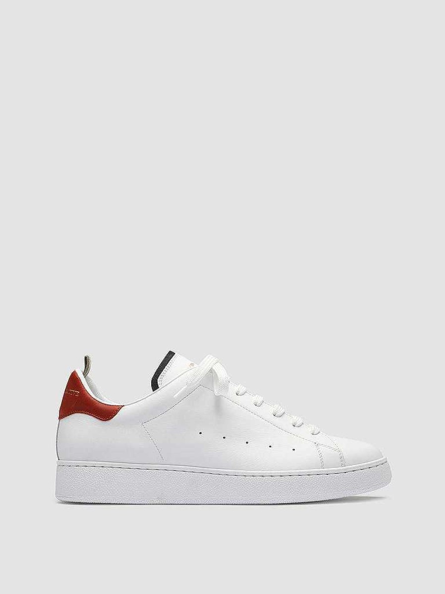 Uomo OFFICINE CREATIVE Sneakers | Mower 005 - White Leather Sneakers