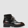 Uomo OFFICINE CREATIVE Stivaletti | Vail 010 - Stivali Stringati In Pelle Marrone