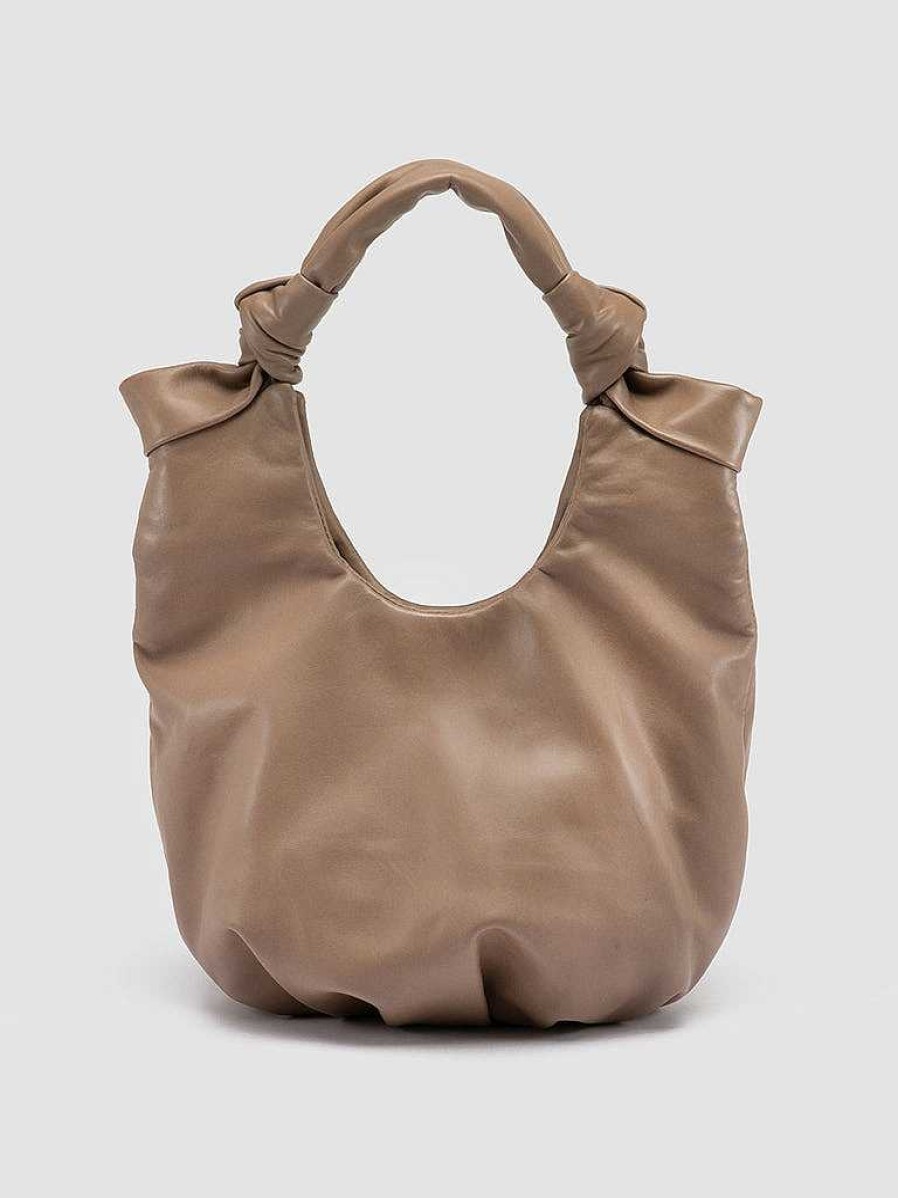 Donna OFFICINE CREATIVE Borse | Bolina 039 - Borsa A Spalla In Pelle Tortora