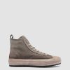 Uomo OFFICINE CREATIVE Sneakers | Mes 011 - Sneakers Alte In Pelle Scamosciata Tortora