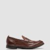 Uomo OFFICINE CREATIVE Mocassini | Arc 509 - Mocassini Penny Loafer In Pelle Marrone