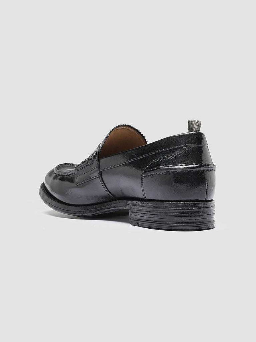 Uomo OFFICINE CREATIVE Mocassini | Balance 011 - Mocassini Penny Loafer In Pelle Nera