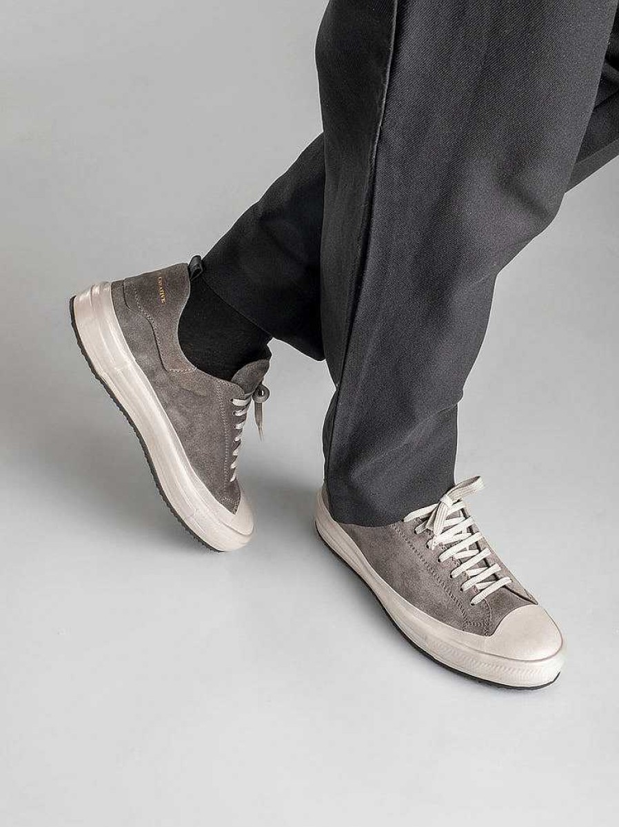 Uomo OFFICINE CREATIVE Sneakers | Mes 009 - Sneakers In Pelle Scamosciata Grigia