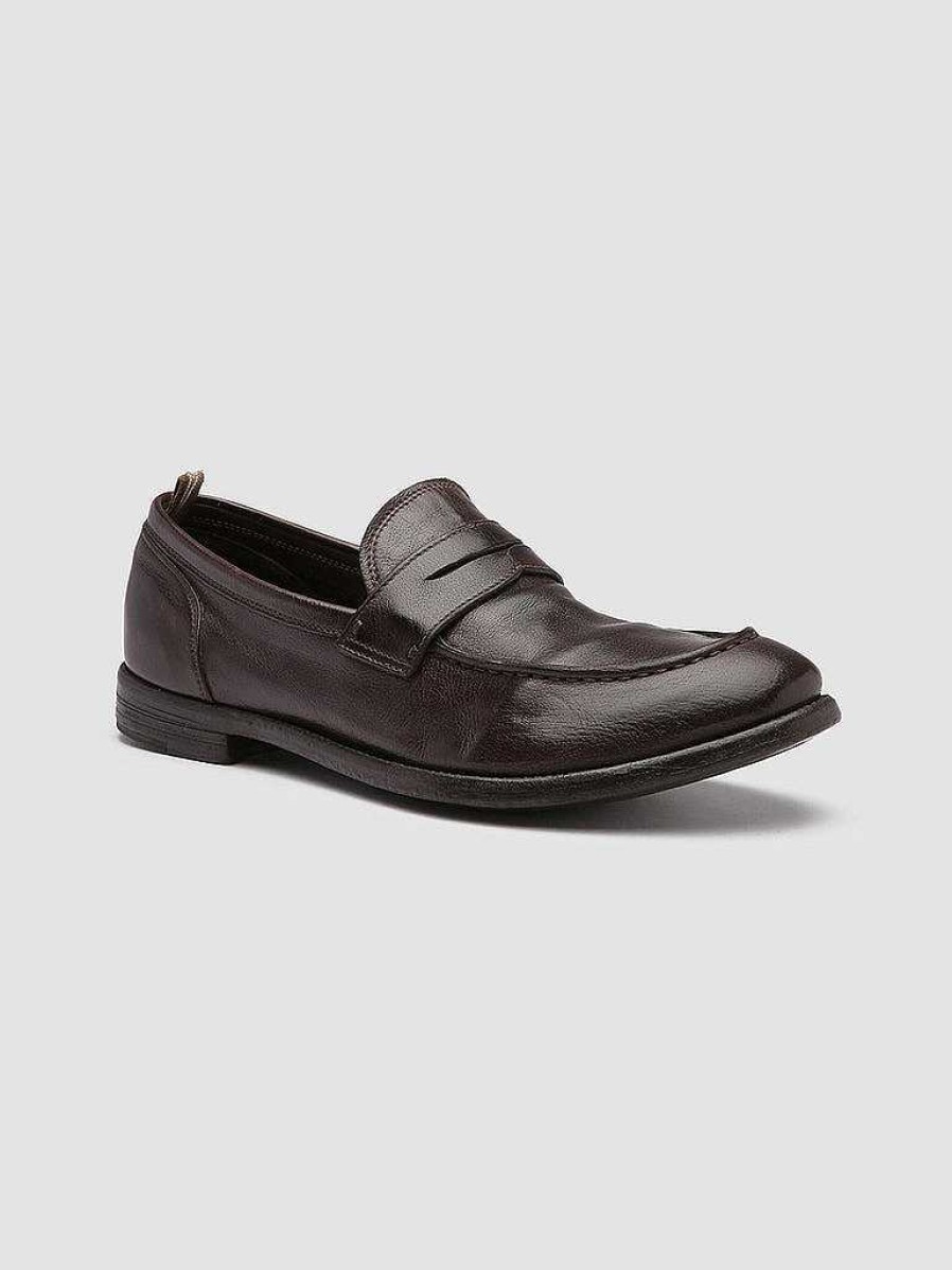 Uomo OFFICINE CREATIVE Mocassini | Arc 509 - Mocassini Penny Loafer In Pelle Marrone