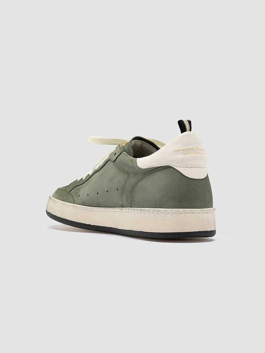 Uomo OFFICINE CREATIVE Sneakers | Magic 002 - Sneakers In Pelle E Camoscio Verde