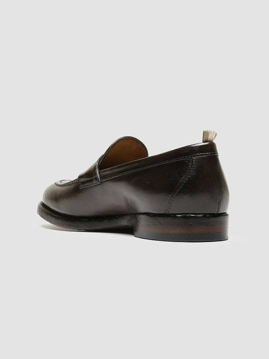 Uomo OFFICINE CREATIVE Mocassini | Tulane 002 - Mocassini Penny In Pelle Marrone