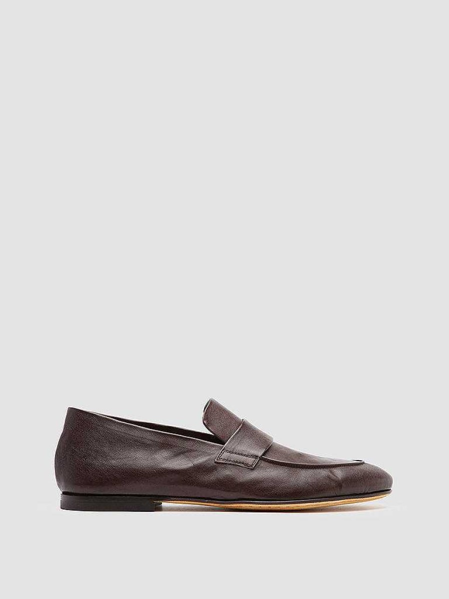 Uomo OFFICINE CREATIVE Mocassini | Airto 001 - Mocassini Penny Loafer In Pelle Marrone