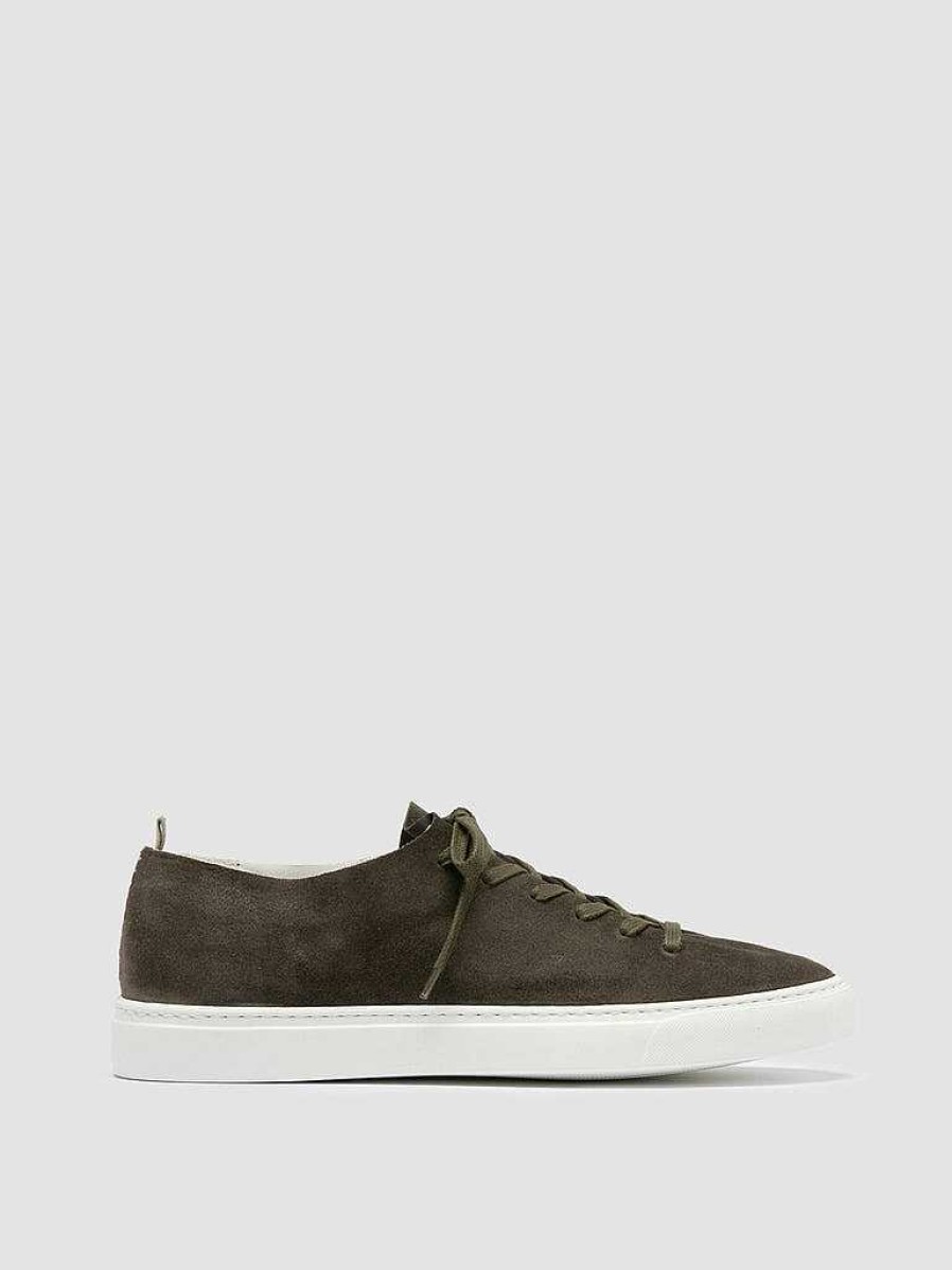 Uomo OFFICINE CREATIVE Sneakers | Leggera 001 - Sneakers Basse In Pelle Scamosciata Verde