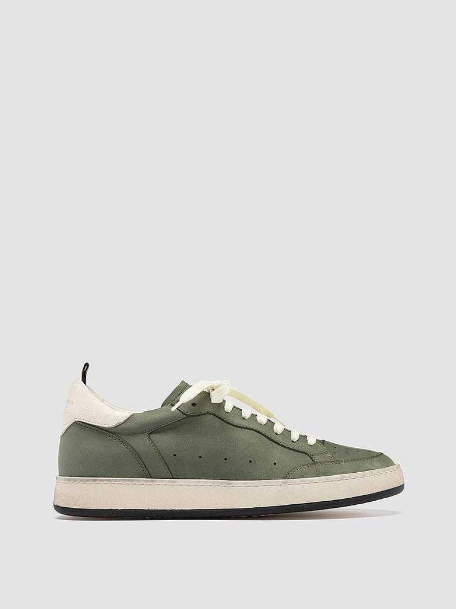 Uomo OFFICINE CREATIVE Sneakers | Magic 002 - Sneakers In Pelle E Camoscio Verde