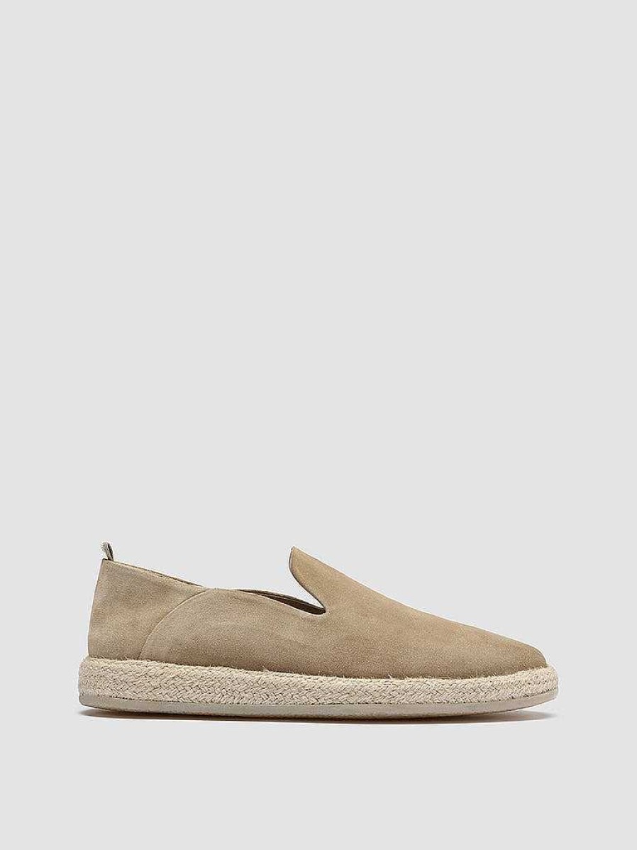 Uomo OFFICINE CREATIVE Mocassini | Roped 002 - Slip-On In Pelle Scamosciata Marrone